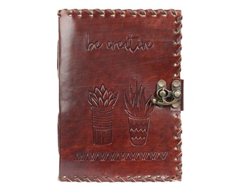 Be Creative Embossed Leather Journal