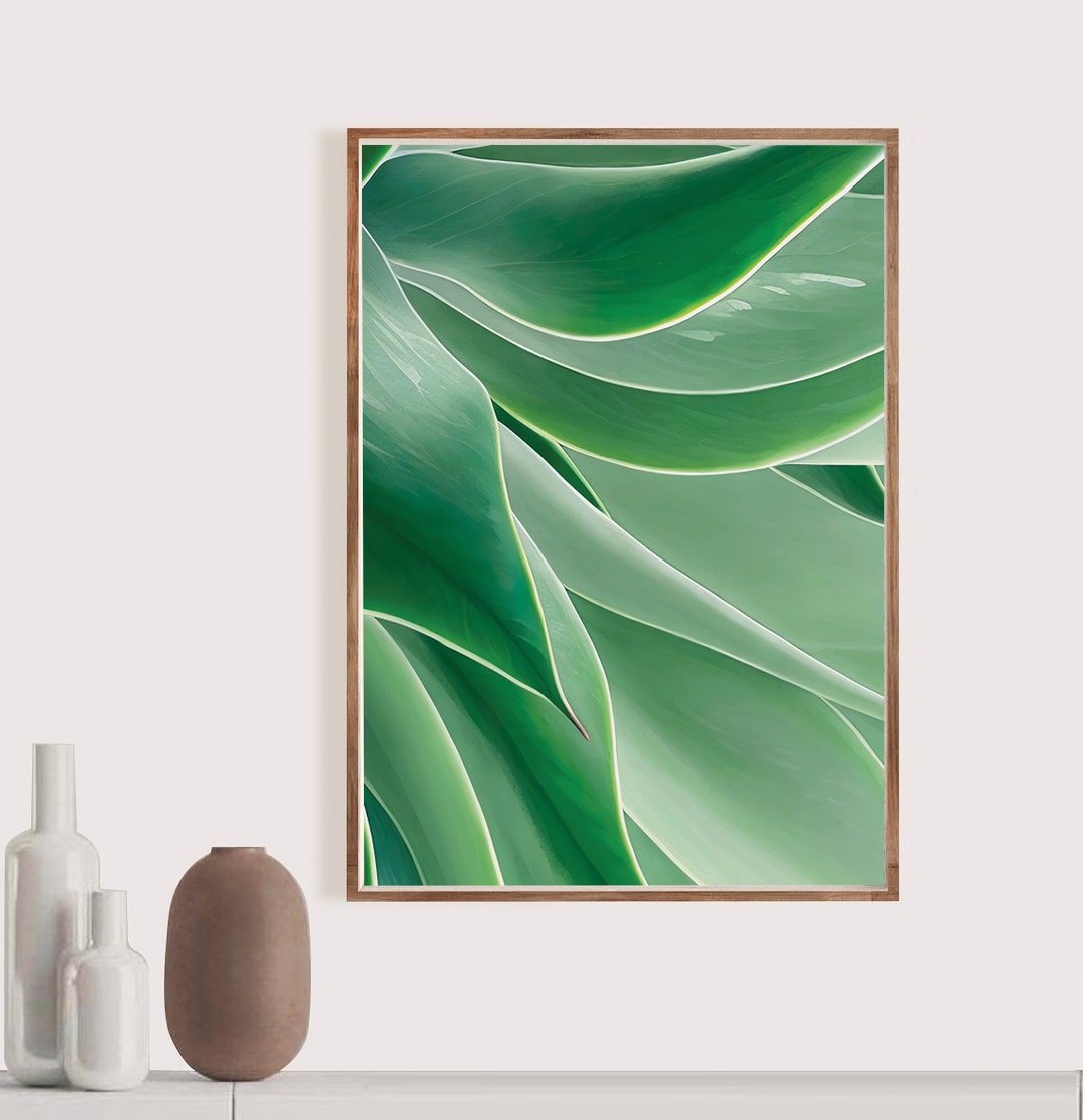 Tropical Plant Wall Art Nature Printable Minimalist Art Etsy