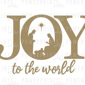 Joy to the world Christmas svg, clipart, png, digital download, circuit silhouette, Baby Jesus Manger, nativity, jesus, mary, religious,