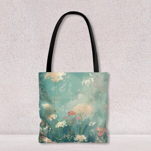 Sac à provisions décoratif avec nom personnalisé Sac fourre-tout de voyage élégant avec imprimés de fleurs en dentelle de la reine Anes Cadeau parfait pour elle par Agnes Pembroke