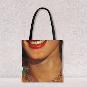 Joli sac fourre-tout avec des imprimés uniques pour femme, sac d'école pour ordinateur portable grande capacité, cadeau nom personnalisé pour meilleure amie, par Agnes Pembroke
