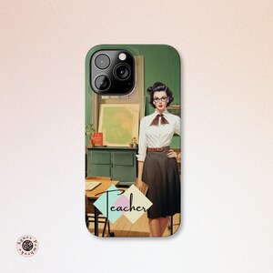 Custom Phone Cover for iPhone 16 Pro iPhone 15 Plus Case Aesthetic Teacher Design Phone Case iPhone 11 12 13 14 Unique Gift for Her