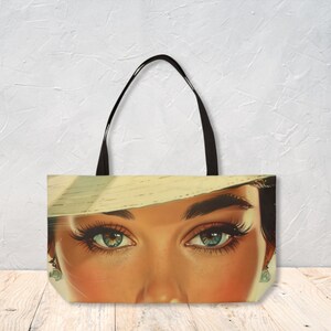 Sac fourre-tout de week-end à imprimés uniques pour femme au look classique Sac à bandoulière avec nom personnalisé Cadeau pour elle par Agnes Pembroke