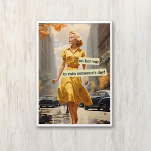 Mitte des Jahrhunderts Wohnkultur Vintage Wand Kunst Poster Bar Warenkorb Druck Retro Hausfrau schrulligen Wand Kunst Artful Wohnkultur Poster individuelles Geschenk für Sie