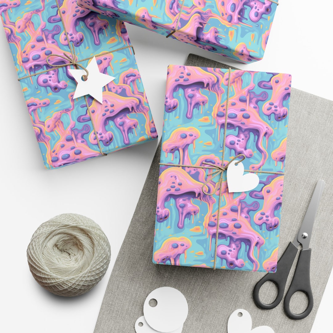 Pastel Colors Gift Wrap Birthday Party Wrapping Paper Etsy