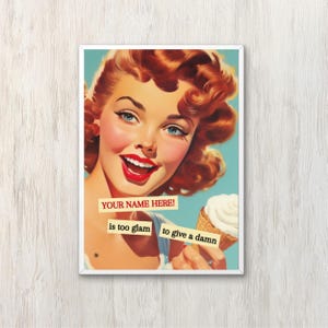 Angepasst Mid Century Wand Kunst Vintage Galerie Bar Warenkorb Druck Lustig Kunstvolle Wanddekoration Skurrile Wandkunst Humor Print Geschenk für Frauen