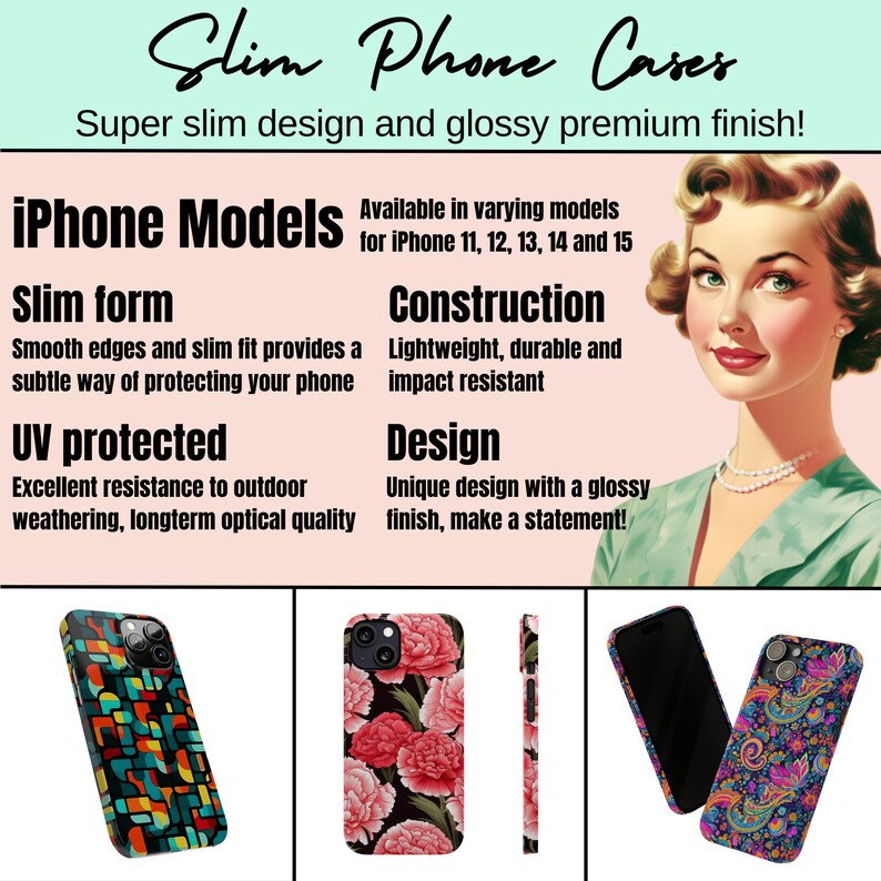 Apple Phone Case Vintage Design Mobile Cover Retro Style Phone