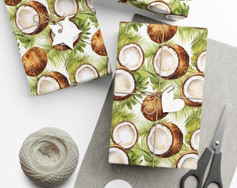 Birthday Gift Unique Wrapping Party Favors Decorative Wrap Sheet Thanksgiving Gift Wrap Coconuts Design Wrapping Paper