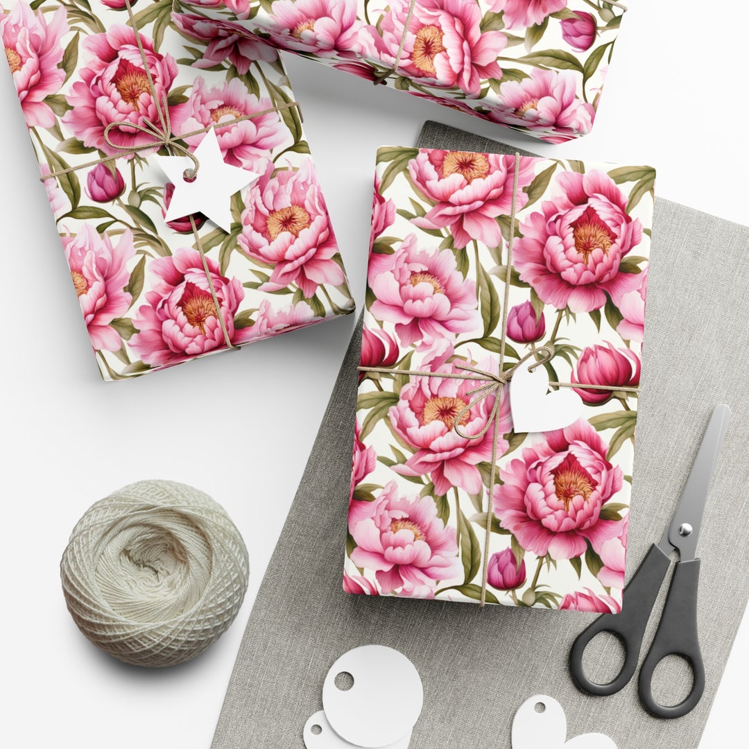 Floral Wrapping Paper Garden Gift Wrap Spring Flowers Wrapping Etsy New Zealand