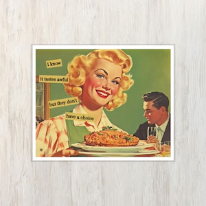 Skurrile Wohnkultur Lustig Küchenkunst Barwagen Print Wandkunst Mid-Century Poster Taste Awful but Don't Have awahl-Wanddekor-Geschenk für Sie