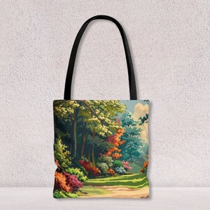 Sac à bandoulière imprimé nature, cadeau personnalisé, sac fourre-tout vintage, sac à provisions design esthétique, cadeau pour femme au foyer, par Agnes Pembroke