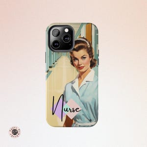 Vintage Phone Case Unique Custom iPhone 16 Case iPhone 15 14 13 Pro Max Case iPhone 12 11 User Personalized Name Case for Nurse