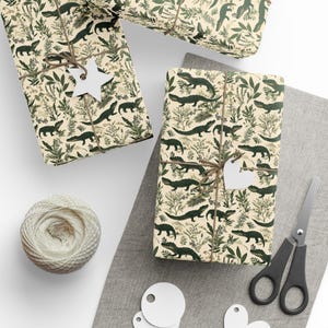 Wrapping Paper Roll, Alligator in the Swamp Gift Wrap, Animal Print Wrap Sheet, Reptile Theme Gift Packaging by Agnes Pembroke