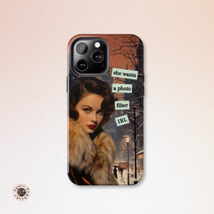 iPhone Hülle Retro Handyhülle für iPhone Pro Max 16 15 14 13 iPhone 12 11 Hülle Personalisierte Lustige Telefonhülle Geschenk für Frauen