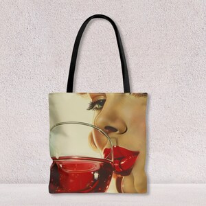 Sac fourre-tout de voyage unique, nom personnalisé avec visage de femme, sac à bandoulière durable, cadeau pour elle, par Agnes Pembroke