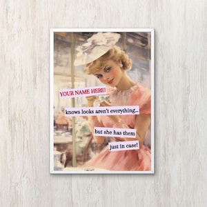 Vintage Dekorative Wand Kunst Lustig Kunstvoller Druck Schrullig Wohnkultur Bar Warenkorb Drucken Retro Hausfrau Galerie Wand dekor Geschenk für Sie