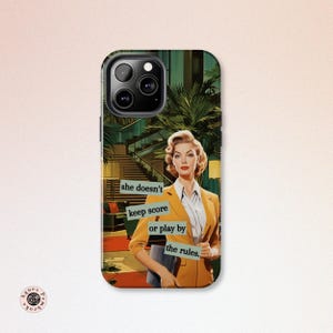 iPhone Hülle Retro Handyhülle für iPhone Pro Max 16 15 14 13 iPhone 12 11 Hülle Play by The Rule personalisierte Handyhülle Geschenk für Frauen