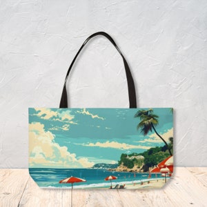 Sac fourre-tout de voyage pour week-end Sac cadeau pour amoureux de la plage Sac à bandoulière rafraîchissant avec imprimés de la nature Cadeau unique pour elle par Agnes Pembroke
