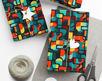 Heat Map Gift Wrap, Colorful Gift Wrap, Psychedelic Gift Wrap, Tie-dye ...