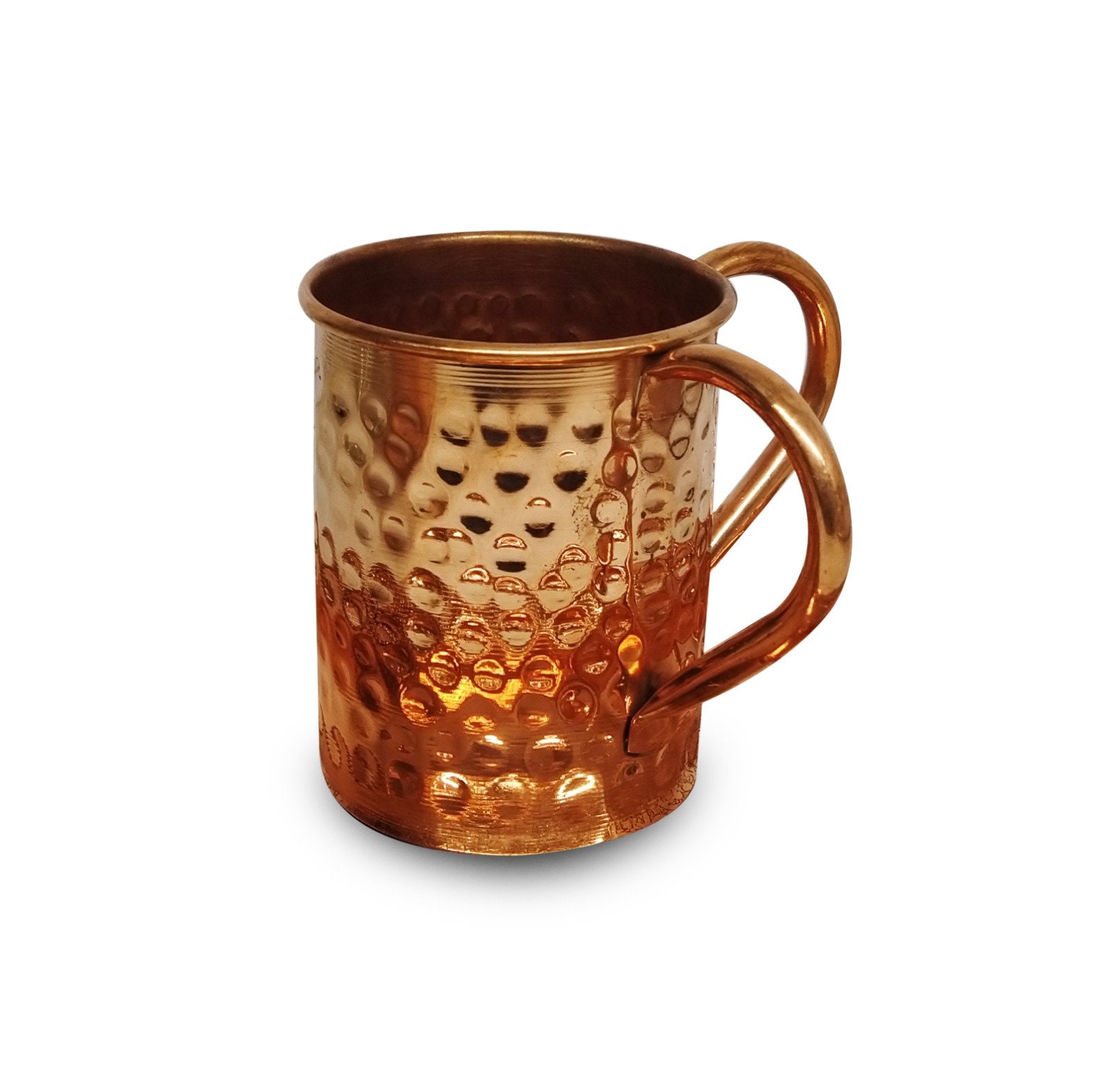 Handmade pure copper water tea wine beer coffee cup with copper dishes  Anti-scalding handle Moscow Mule Wine Cup Drinkware