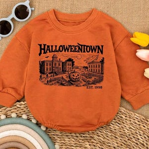 Halloweentown University Baby Romper, First Halloween Bodysuit For Baby, Millennial Mom Hobby Outfit, Nostalgic 90s Movie Quote Baby Clothes