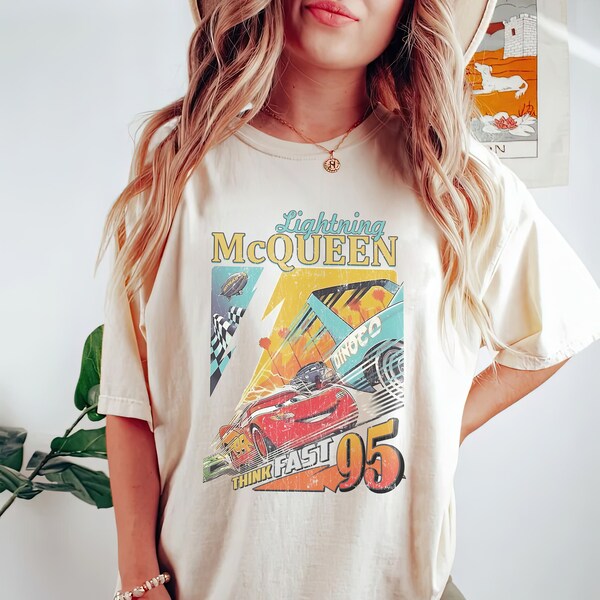 Vintage Disney Cars Shirt, Lightning McQueen und Freunde Shirts, McQueen Cars, Disneyland Shirt, Disneyworld Shirts, Disneyfiguren Shirt