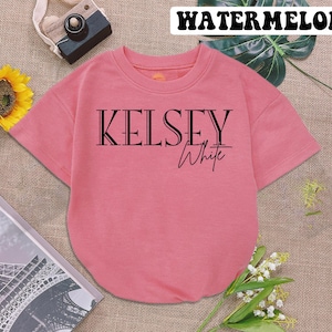 Personalized Baby Name Romper Short Sleeves, Custom Baby Name Bodysuit, Baby Shower Gift, Newborn Baby Romper