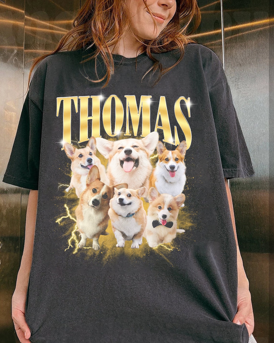 Pet Custom Vintage Washed Shirt Custom Dog T shirt Dog Bootleg Retro pet-custom-vintage-washed-shirt-custom-dog-t-shirt-dog-bootleg-retro