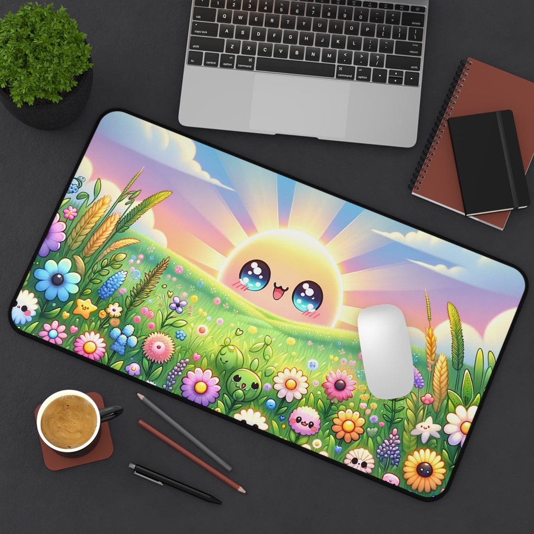 Kawaii Desk Mat. Desk Mat Aesthetic. Cute Desk Mat. Desk Mat Etsy