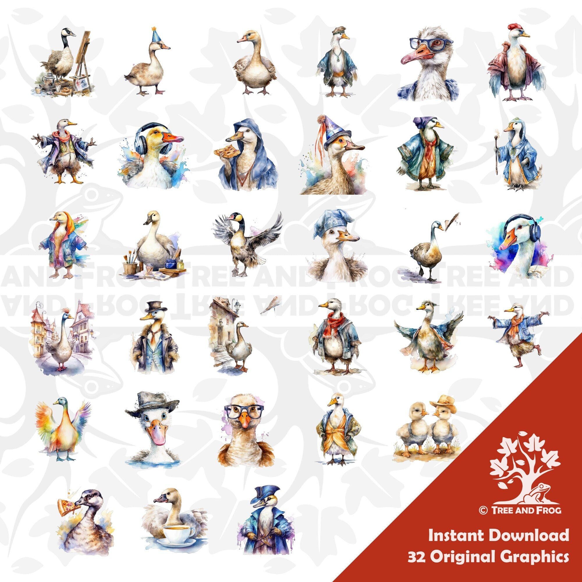 32 PNG Geese Costumes Clipart Clothes Costume Baby Goose Etsy Canada