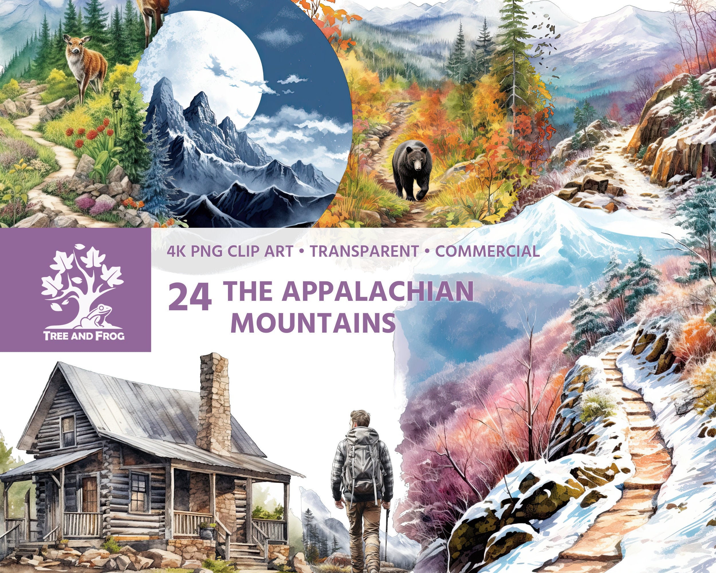 Appalachian mountains clip art