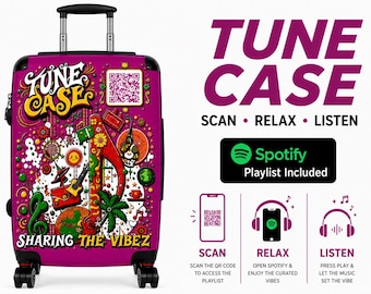 チューンケース｜音楽プレイリストQRコードスーツケース｜旅行用スーツケース｜旅行者向け共有プレイリスト