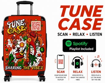 チューンケース｜音楽プレイリストQRコードスーツケース｜旅行用スーツケース｜旅行者向け共有プレイリスト