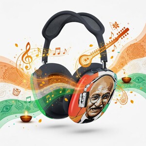 AirPods Max Case | Gandhi Indian Music QR Code Spotify Playlist Cover