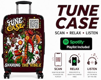 チューンケース｜音楽プレイリストQRコードスーツケース｜旅行用スーツケース｜旅行者向け共有プレイリスト