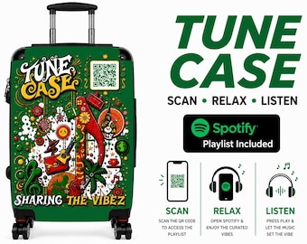 チューンケース｜音楽プレイリストQRコードスーツケース｜旅行用スーツケース｜旅行者向け共有プレイリスト