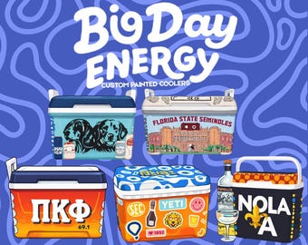 Custom Painted Cooler (Formal, Sorority, Fraternity, Gift, etc.)