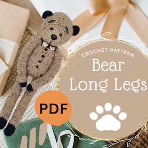 Bear Long Legs PDF Crochet Pattern