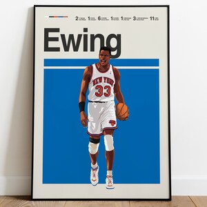 Patrick Ewing New York Knicks Dunk Move Fan Art All Over Print Shirt -  Mugteeco