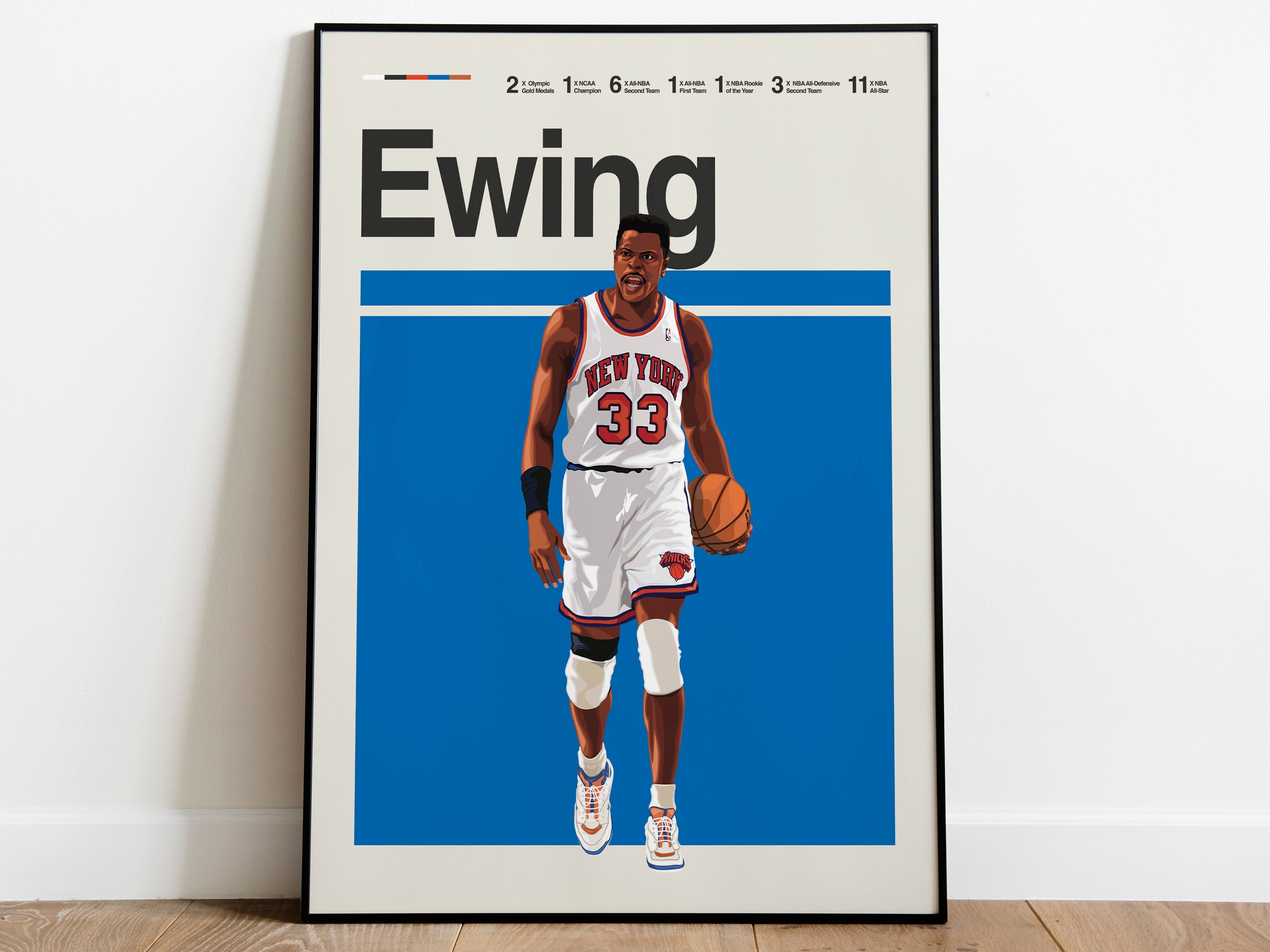 V5647 Patrick Ewing Slam Dunk Retro New York Knicks Decor WALL POSTER PRINT