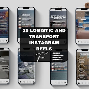 25 instagram Logistics & Transport Reels Templates | Shipping  Freight Social Media Bundle for YouTube, Instagram, TikTok |  Canva-Ready