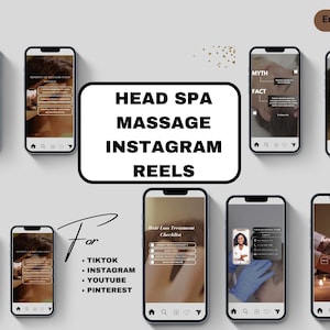 Head Spa Instagram Video Reels I Head Massage Instagram Reels I Head Massage Templates I Head Spa Social Media I Scalp Treatments Post