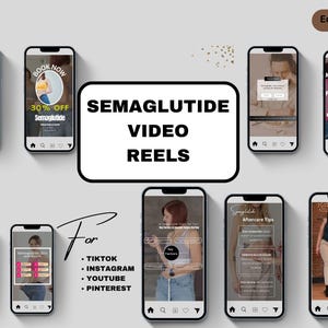 Semagluetide Weight Loss Instagram Reels | Medspa Template | Weight Loss Social Media Posts | Medical Weight Loss Posts | Semagluetide Reels