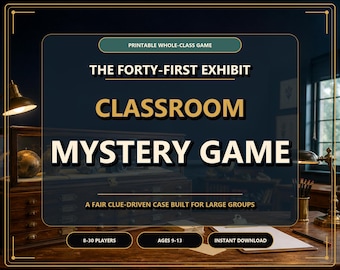 Printable Classroom Mystery Game Ages 9-13 | Whole Class Detective Escape Room Activity for Teachers Digital