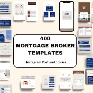 Mortgage Broker Templates | mortgage Social Media Posts| Mortgage Marketing | Mortgage Instagram Posts | Mortgage Stories | Mortgage Loan
