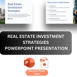 Real Estate Investment Strategies | PowerPoint Guide for Investors ,Real Estate Investing 101 |PowerPoint on Profitable Investment Strategie