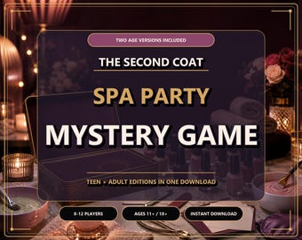 Spa Party Mystery Game Digital Download | Teen + Adult Editions | Girls' Night In, Birthday, Bachelorette Party Game