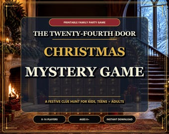 Christmas Mystery Game Printable Digital Download | Family Holiday Party Clue Hunt for Kids, Teens, Adults | Instant Fun Escape Room Kit
