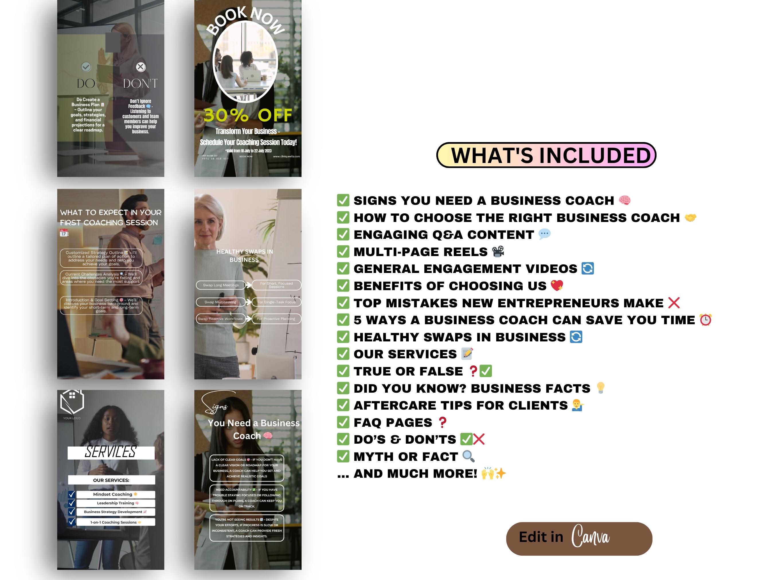 25 Business Coach Instagram Video Reel Templates I Social Media Manager ...