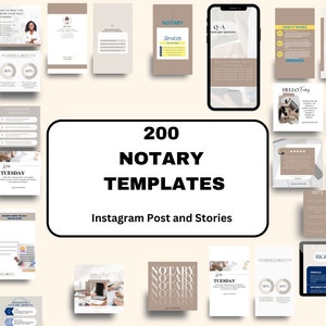 Notary Marketing | Notary Signing Agent | Notary Social Media | Loan Signing Agent | Notary Instagram Posts |Notary Posts Templates |IG Post